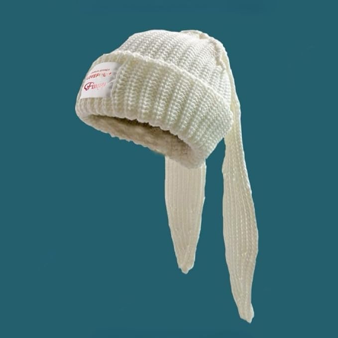 Y2k Hats New Jeans Bunny Ears Hat Kpop Outfits for Women Women's Beanie Hip-hop Beanies Grunge Girl Caps - Image 4