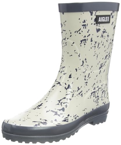 Aigle Eliosa Bott Pt Women's Rain Boot, Snow Print, 5 UK