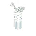 MIDWEST-CBK Peaceful Sea Glass Wind Chime (Mermaid Swimming)