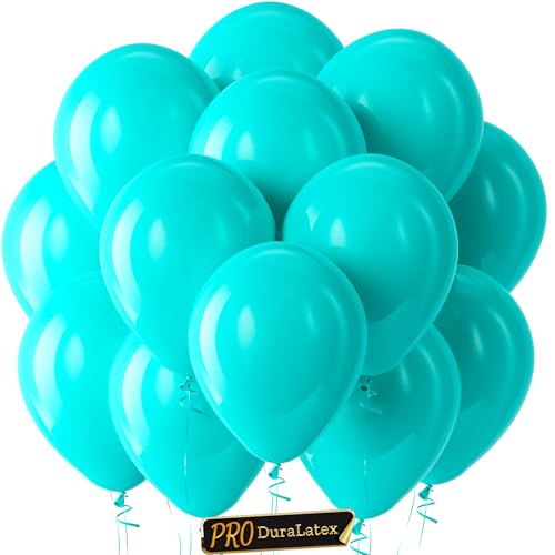 Image of Bezente Pro Duralatex Teal Extra-Thick Balloons 100 Pack 12 inch