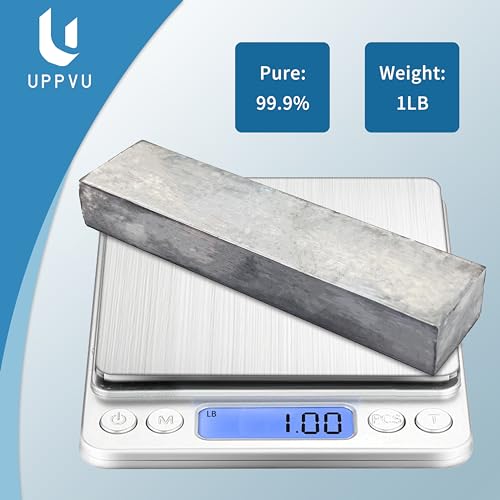 Image of Pure Lead Ingots with 99.9% Laboratory-Quality Purity, Used to Lead Bullets Casting, Fishing Sinkers, Fishing Weights (8 Pounds)