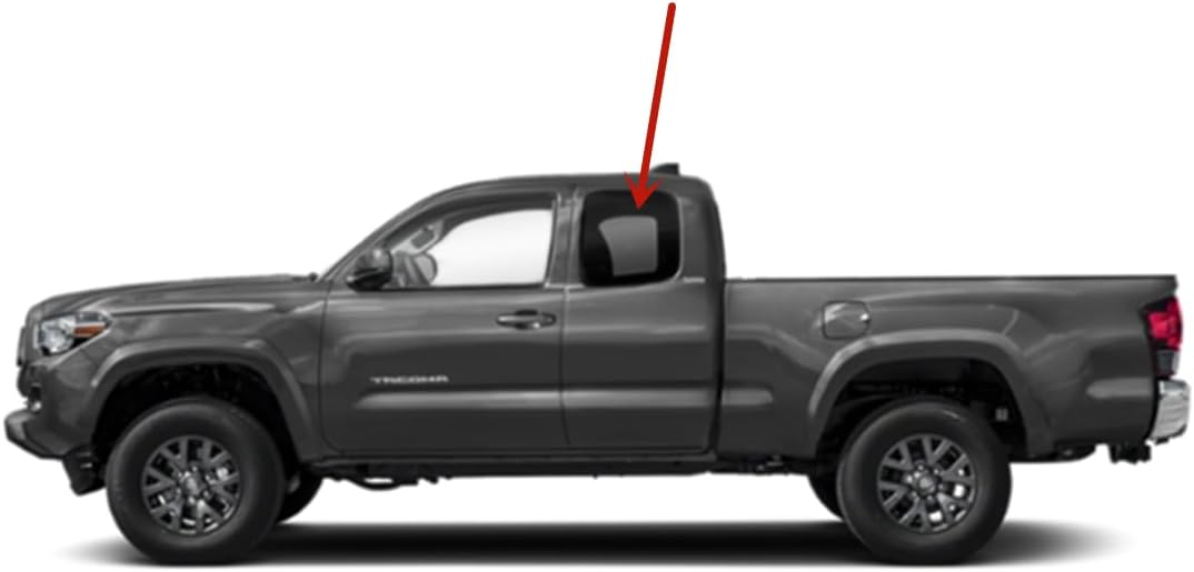 Driver Left Side Rear Quarter Window Quarter Glass Compatible with Toyota Tacoma 2&4 Door Extended Cab Pickup 2005-2015 Models
