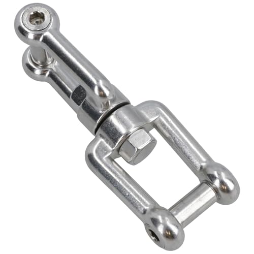 Chaîne d'ancrage AB Tools 8mm en acier inoxydable 316 avec manille pivotante à six pans - 5