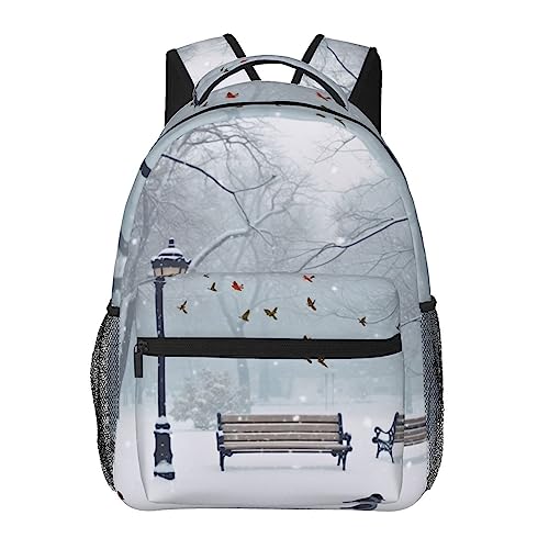 Sac à dos de voyage noir avec motif oiseaux taille unique confort ergonomique