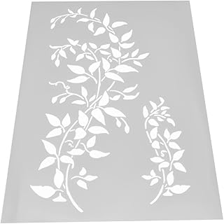 Plantilla grande A4 reutilizable con hojas de árbol de vid, 21 x 29,5 cm, plantilla de pintura de hiedra para paredes, muebles, lienzo y proyectos de arte de decoración del hogar