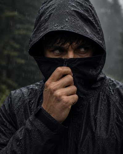 Image of Nobero Men's RainBloc Waterproof Jacket | Windproof Hooded Rain Jacket