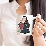 bjsuhd White Peter-Griffin-Jotaro-Kujo- Mug Durable Coffee Cups Milk Home Ceramic Mugs Porcelain, 11oz, BZ305