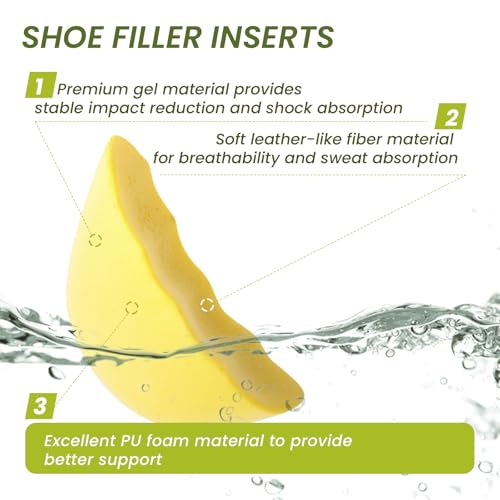 Image of Shoe Filler for Too Big Shoes - 6 Pairs Shoe Cushion Inserts for Flats