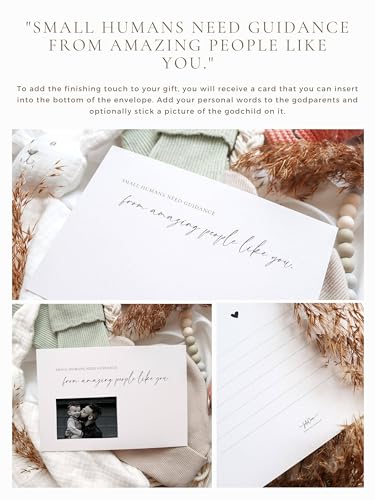 Image of Joli Coon Will you be my godparents wooden card with pocketfold envelope and seal sticker - Godparents proposal