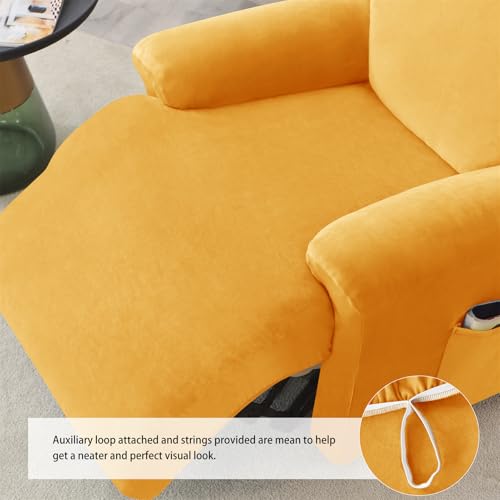 Funda de terciopelo grueso para sofá reclinable de 1 plaza con ajuste premium 7