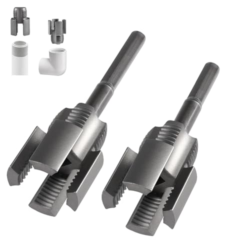 2 Unidades Herramientas de Roscado Interior Y Exterior de Tubos, Macho de Roscar de Tubo de PVC/PPR Para Rosca Interior Y Exterior Roscador Integrado para Tuberías de Agua 1/2'' Roscador de Tuberías