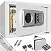 Price comparison product image DEUBA® Electronic Safe with Combination Lock | 31x20x20cm | LED Display | Double Steel Bolt | Wall & Floor Mountable | Secure Furniture Safe for Home & Office | Silver