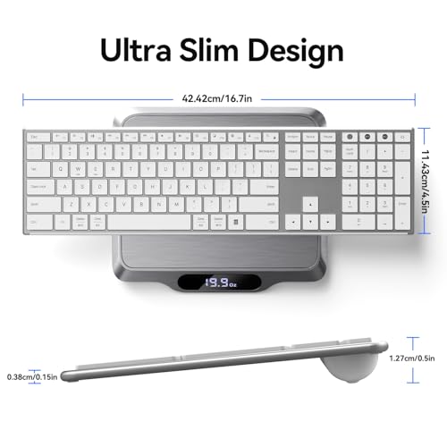 Multi-Device Wireless Keyboard for Computer/Mac/Windows