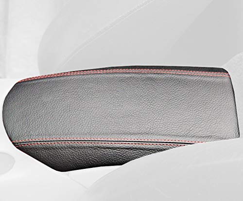 RedlineGoods armrest Cover Compatible with Porsche 911 (996) 1998-04. Tailor Made - not Universal. Genuine top-Grade Italian Black Leather with Blue Thread