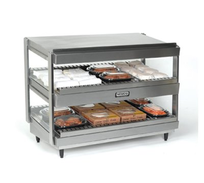 Nemco 6480-24S Heated Shelf Merchandiser, 24" x 19-3/4" x 27-1/2", Slanted Shelves