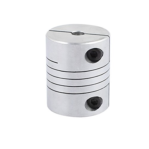 Aexit 5mmx12mm Aluminum Electrical equipment Alloy Spline Shaft Flexible Helical Coupling 25mm Diameter 30mm Length