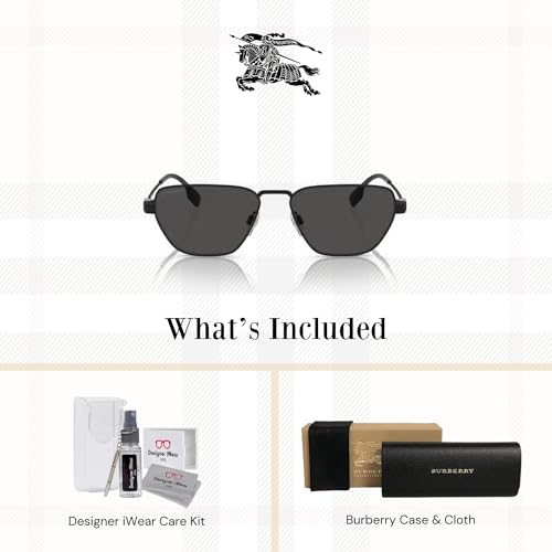 BURBERRY BE3146 Hexagonal Sunglasses for Men +BUNDLE with ACCESSORY EYEWEAR KIT2