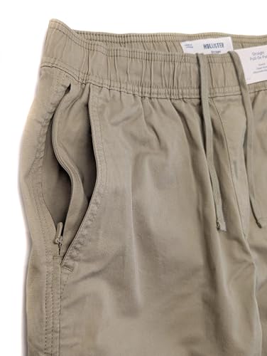 Hollister California Men's Epic Flex Straight Pull-On Twill Pants HOM-583