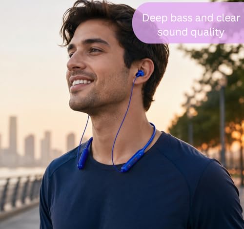 Image of Neckband for OnePlus Z2 Wireless Bluetooth Headset with Crystal Clear Sound and Long Playback Time (Blue)