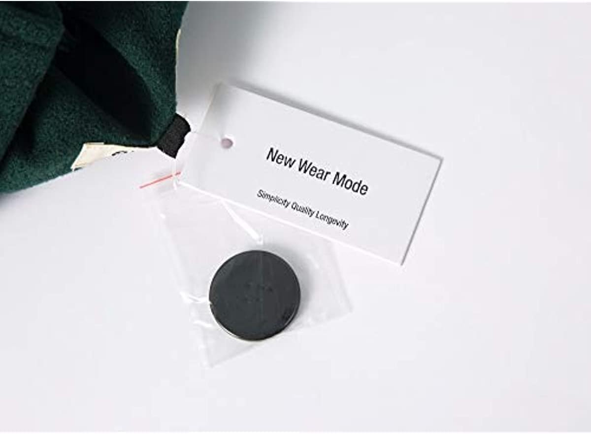 Product Tag and Spare Button for a ForeMode Pea Coat
