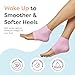 ZenToes Moisturizing Socks for Cracked Heel Treatment, Vitamin E, Olive Oil and Jojoba Oil Heel Socks, Stocking Stuffers for Women, Spa Self Care Gifts for Women (Fuzzy Pink, Regular)