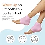 ZenToes Moisturizing Socks for Cracked Heel Treatment - Vitamin E, Olive Oil and Jojoba Oil Infused Heel Socks to Soften and Hydrate (Fuzzy Pink, Regular) - Image 2