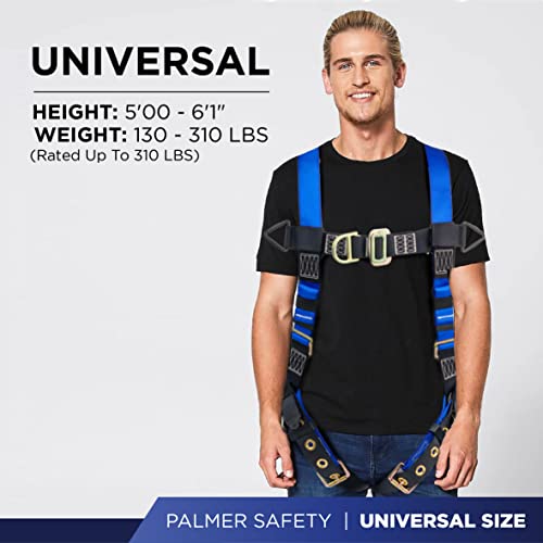 Image of Construction Harness 5 Point Adjustment, Back D-Ring, Grommet Legs, Multiple Styles I OSHA ANSI Compliant