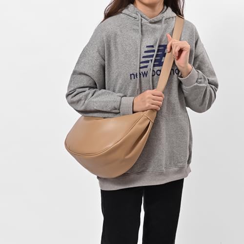 Image of Crescent Bag for Women Men PU Leather Crossbody Bag Large Dumpling Bag Lightweight Hobo Sling bag Shoulder Bag