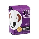 Hugo Coffee Whole Beans |Bonafido Dark Roast |Hugo Supports Dog Rescues (12 Ounces)