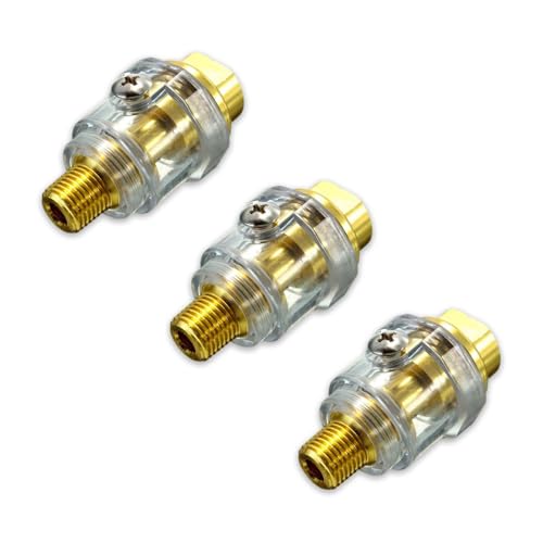 3 pièces Outils pneumatiques de ligne, Lubrification à huile pour outils pneumatiques, Mini-séparateur d'huile, Mini-graisseur pneumatique, 1/4 Accessoires...