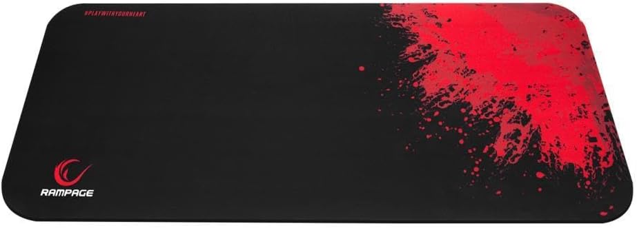 Rampage MP-20 X-Jammer 300x700x3 mm Oyuncu Mouse Pad, Siyah/Kırmızı