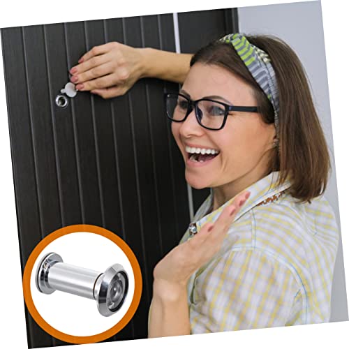 STOBOK Mirilla de puerta de seguridad ajustable con lente de vidrio y ángulo amplio miniatura 2