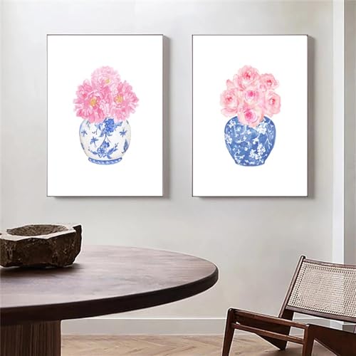 Impressions de pivoines roses grand format 60x80cm sans cadre