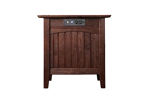 Nantucket Chair Side Table With Charger Burnt Amber #TOP3