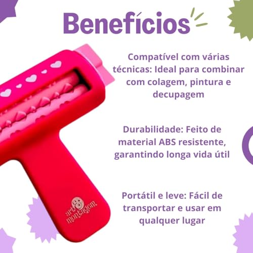 Texturizador de Papel Art & Montagem - Coração