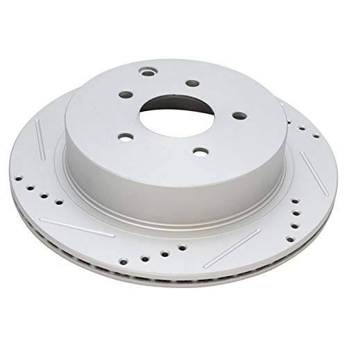Image of TRQ Performance Rear Brake Pad and Rotor Set Semi Metallic Vented Coated | For 2003-2007 Nissan Murano 2004-2009 Quest