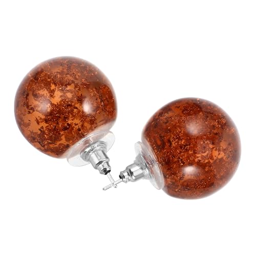 GALPADA Resin Ball Earrings 20mm Fashion Jewelry for Women Vintage Style Fall Winter Accessories
