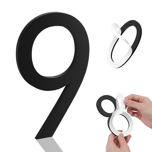 Image of 5 Inch House Numbers, Self-adhesive for Outside Mailbox House Number (9)