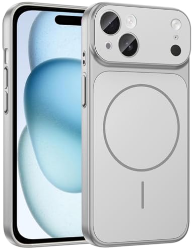Image of SHINESTAR Converter Case for iPhone 15 | Premium Protective Mag-Safe Cover | iPhone 17 Pro / 17 Pro Max Series Style Design | in-Built Camera Guard | Wireless Charging Compatible - Silver