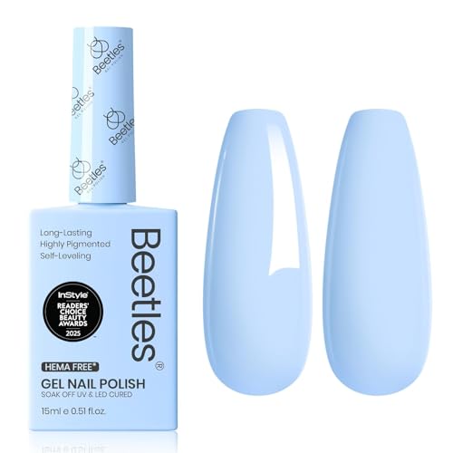 Image of beetles Gel Polish Light Blue Gel Nail Polish Hema Free Soak Off Uv LED Nail Lamp 15ml DIY Home Manicure Salon Gifts for Women Girls Blue Memories
