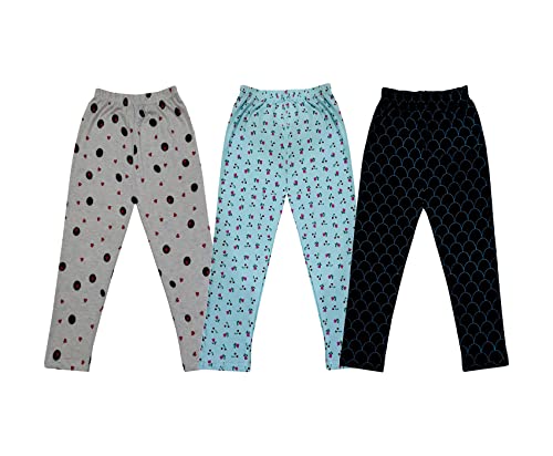 Image of KAYU Kids 100% Cotton Printed Capri for Girls - Regular Fit [Pack of 3]