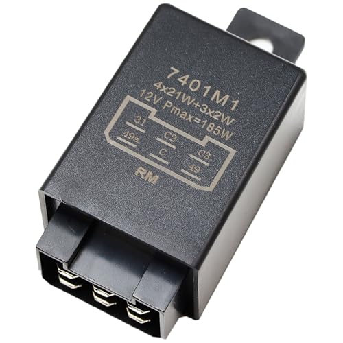 YananAC Relé intermitente de 6 polos, 12 V, 21 W, relé intermitente para tractor, remolcador, coche, camión, maquinaria de construcción, relé intermitente 4DN008768-031/131 286390070 X830030061000
