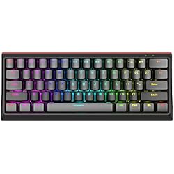 Teclado Mecanico Scorpion MARVO Scorpion KG962-UK - Teclado mecánico USB para juegos con interruptores mecánicos rojos, diseño 60% compacto con cable USB tipo C desmontable, retroiluminación arcoíris ajustable, antivuelco