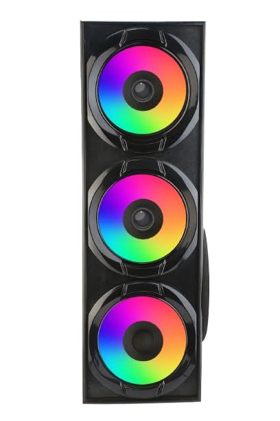 Image of Grand Party Box 400, 250 W Peak Power Home Theater Tower Speaker with Bluetooth 5.0, Powerful 10 inch Woofer, RGB Lightshow, USB /FM /Mic Inputs, 220V