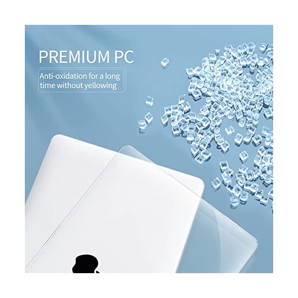 FYY Hülle Kompatibel mit MacBook Air 13.6 Zoll M2 2022 A268 mit Touch ID,Schalen Plastik Koffer Kompatibel für Mac Air M2 13.6 Schutzhülle,Ultradünne – Bild 5