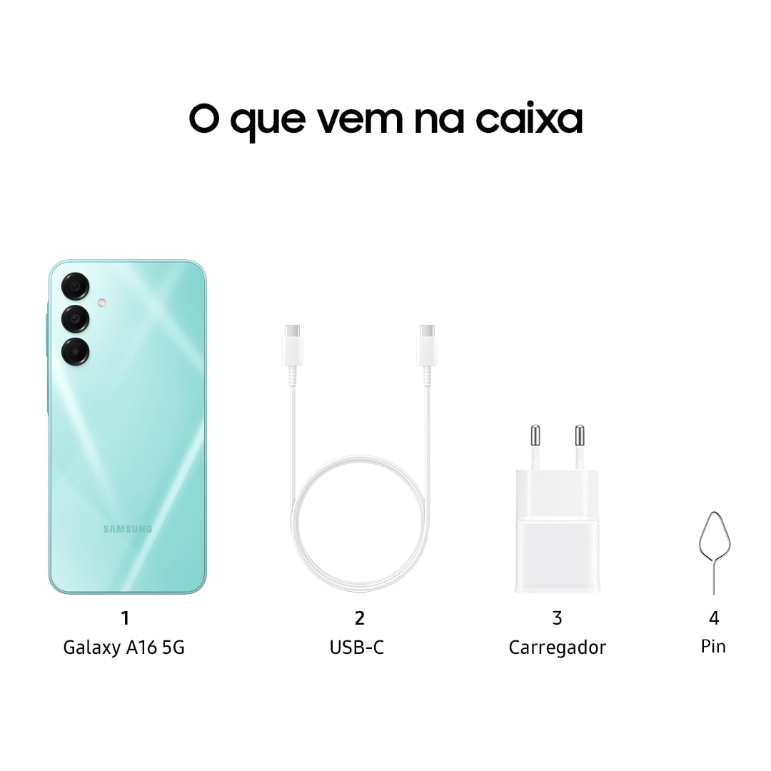 Samsung Galaxy A16 5G, 256 GB + 8 GB di RAM, fotocamera fino a 50 MP, schermo da 6,7 pollici, NFC, IP54, batteria da 5000 mAh, verde chiaro