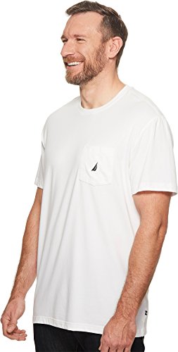 Nautica Men's Big & Tall Solid Crew Neck Short-Sleeve Pocket T-Shirt, Bright White, 3XLT Tall2