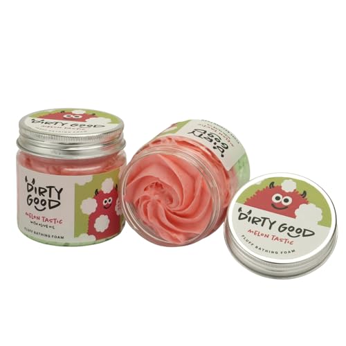 Dirty Good Melon-tastic Fluff Bathing Foam with Olive Oil, Shea Butter & Vit E Oil | Body wash for kids | 100 gm - Image 4