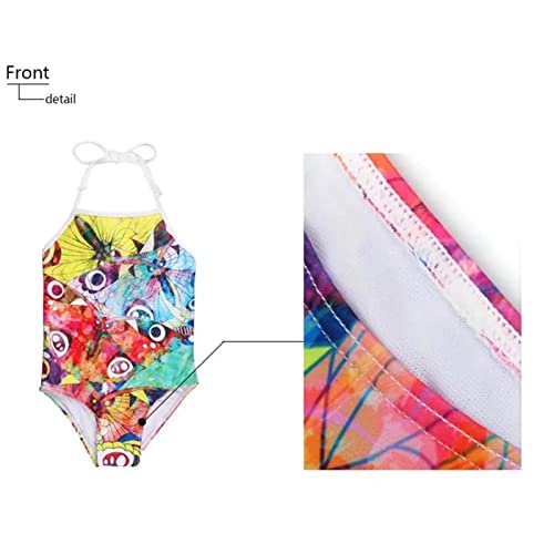 SEANATIVE Toddler Girls One Piece Sport Beach Swimsuit Halter Strap Swimwear for 3-10Y4