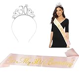 Tamaño: La diadema cumpleaños 30 mide 12 cm de ancho, 20 cm de alto. En el caso de la banda 30, 9,5 cm de ancho, 160 cm de largo total (longitud doblada 80 cm). Kit adecuado para la mayoría de las mujeres.